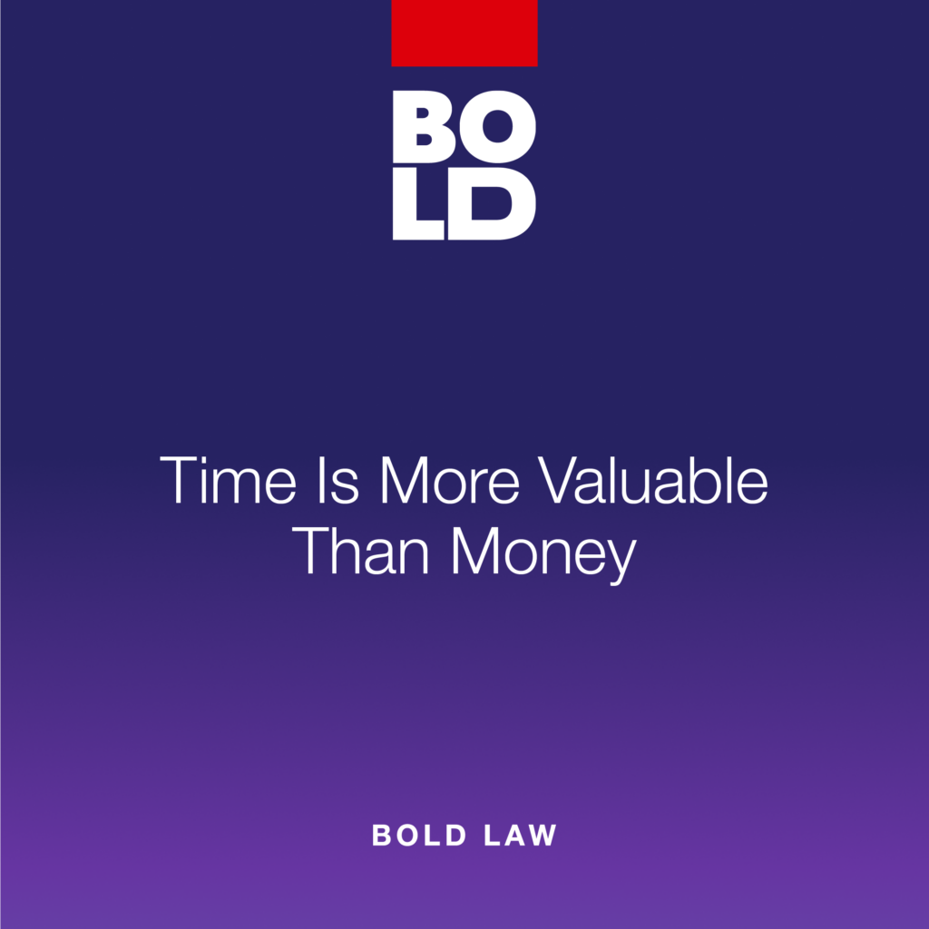 BOLD Law 08 graphic from KW MAPS Coaching: Time Is More Valuable Than Money